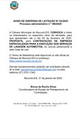 AVISO DE DISPENSA DE LICITAÇÃO N° 03/2025 Processo administrativo n° 186/2025