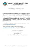 AVISO DE DISPENSA DE LICITAÇÃO N° 09/2025 Processo administrativo n° 245/2025