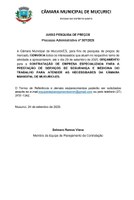AVISO PESQUISA DE PREÇOS Processo Administrativo nº 307/2025