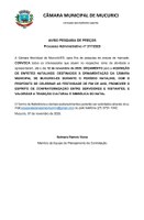AVISO PESQUISA DE PREÇOS Processo Administrativo nº 317/2025