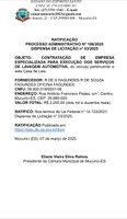 RATIFICAÇÃO  PROCESSO ADMINISTRATIVO N° 186/2025 DISPENSA DE LICITAÇÃO n° 03/2025