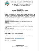 RATIFICAÇÃO  PROCESSO ADMINISTRATIVO N° 245/2025 DISPENSA DE LICITAÇÃO n° 09/2025