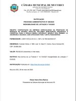 RATIFICAÇÃO  PROCESSO ADMINISTRATIVO N° 250/2025 INEXIGIBILIDADE DE LICITAÇÃO n° 03/2025