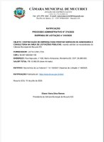 RATIFICAÇÃO  PROCESSO ADMINISTRATIVO N° 274/2025 DISPENSA DE LICITAÇÃO n° 010/2025