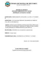 RESUMO DE CONTRATO  PROCESSO ADMINISTRATIVO N° 307/2025 DISPENSA DE LICITAÇÃO N° 014/2025