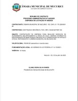 RESUMO DE CONTRATO  PROCESSO ADMINISTRATIVO Nº 245/2025 DISPENSA DE LICITAÇÃO Nº 0092025